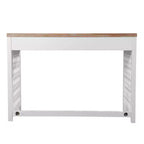 Bureau bicolore, naturel/blanc, simple, avec tiroir