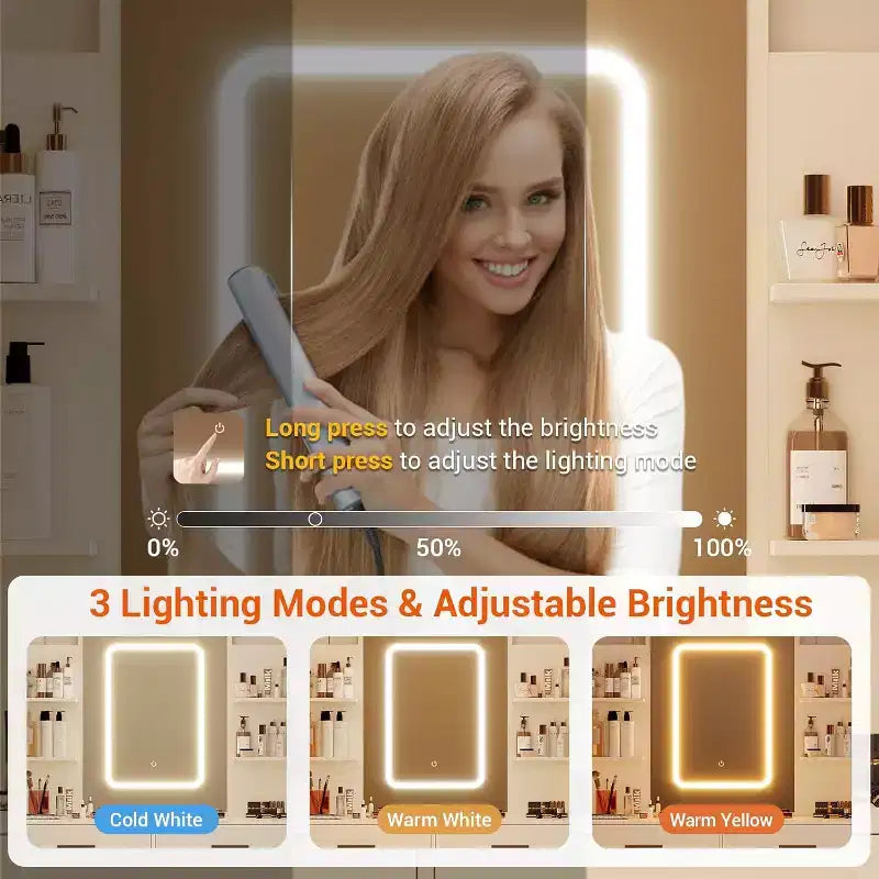 Coiffeuse noire/blanc marbré avec miroir, lumières et station de charge – 1 personne