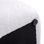 Ottoman carré capitonné en velours gris, une place
