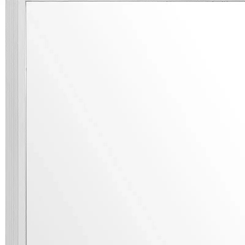 Miroir mural cadre bois blanc, rectangulaire, 1 personne, 35"H x 39"W