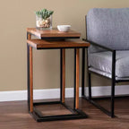 Sabanti Nesting C-Tables - 2pc Set - Brown - SEI
