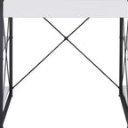 Bureau d'angle en L pour studio, blanc et noir, 1 personne