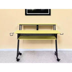 Bureau d'ordinateur HomeRoots 47, jaune et noir