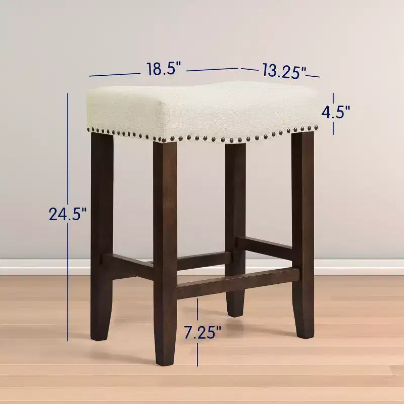 Subrtex 24 Tabourets de bar sans dossier Chaises de comptoir modernes Tabourets de cuisine en bois pour îlot central