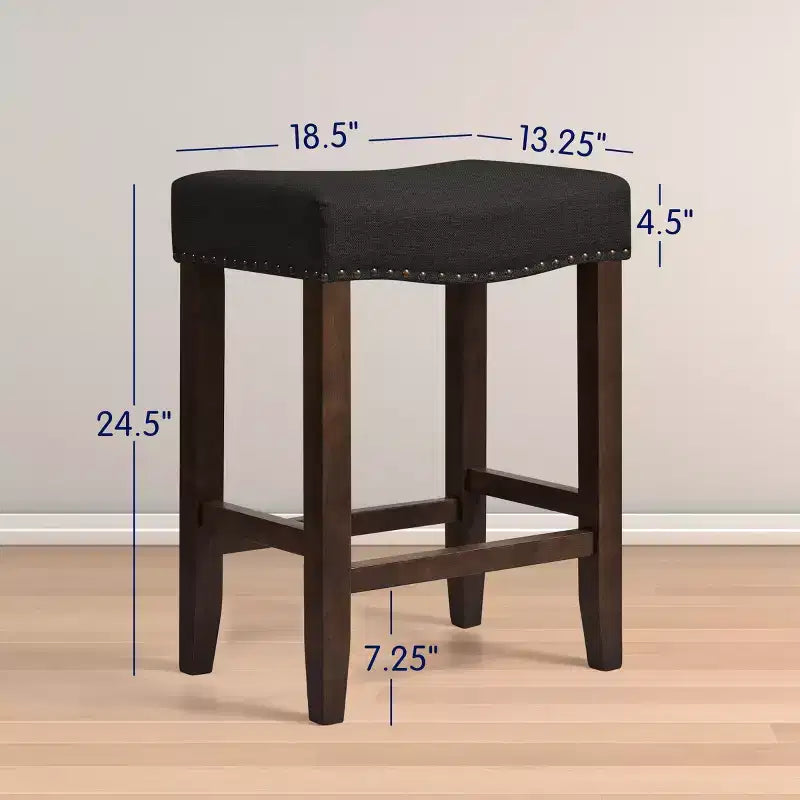 Subrtex 24 Tabourets de bar sans dossier Chaises de comptoir modernes Tabourets de cuisine en bois pour îlot central