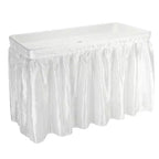 Table glacière pliante portable Karl Home Party de 4 pi avec jupe assortie amovible et tuyau de vidange
