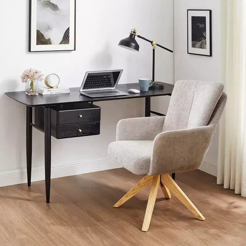 Chaise de bureau pivotante en tissu, multicolore, une place