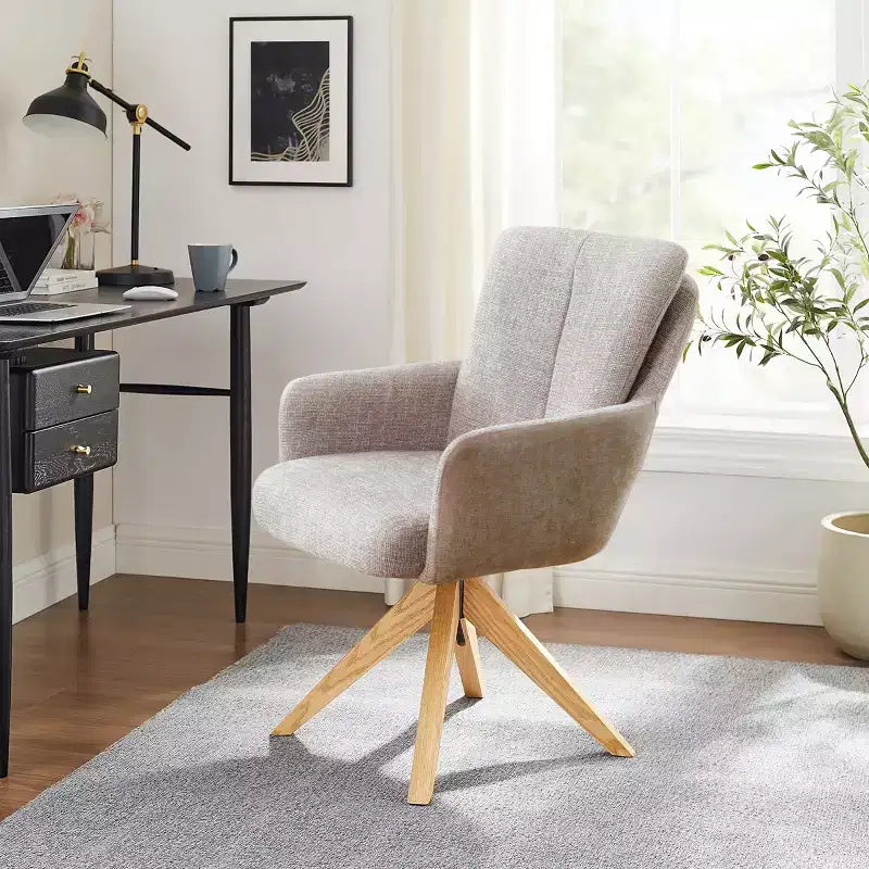 Chaise de bureau pivotante en tissu, multicolore, une place