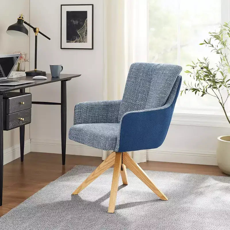 Chaise de bureau pivotante en tissu, multicolore, une place