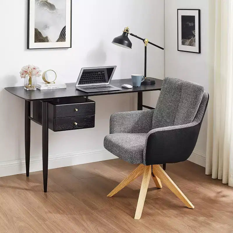 Chaise de bureau pivotante en tissu, multicolore, une place