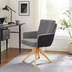 Chaise de bureau pivotante en tissu, multicolore, une place