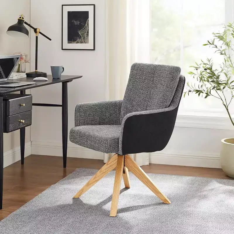Chaise de bureau pivotante en tissu, multicolore, une place