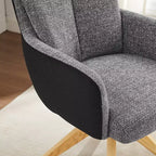 Chaise de bureau pivotante en tissu, multicolore, une place