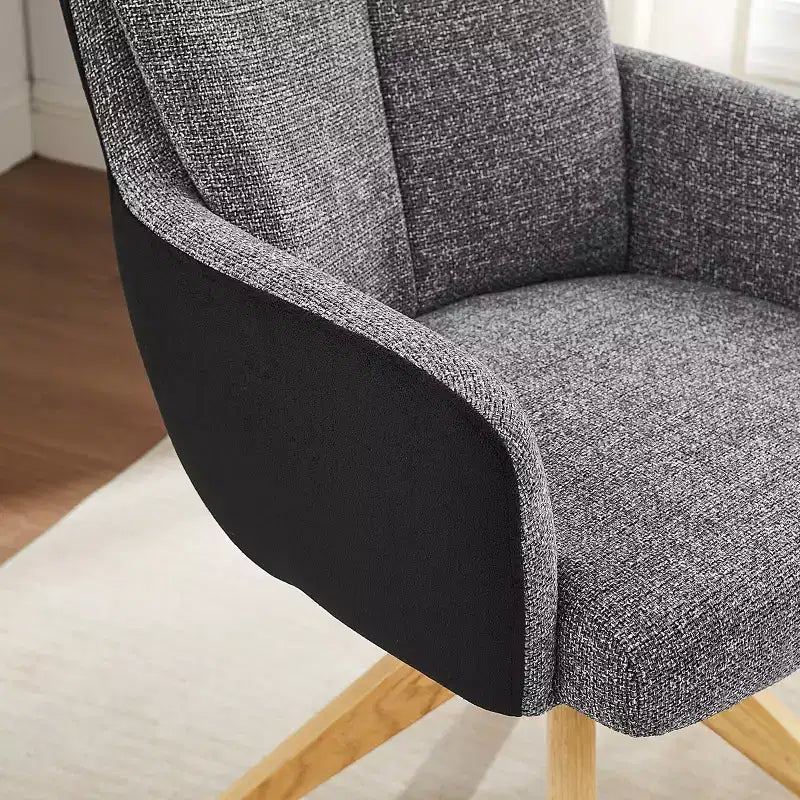 Chaise de bureau pivotante en tissu, multicolore, une place
