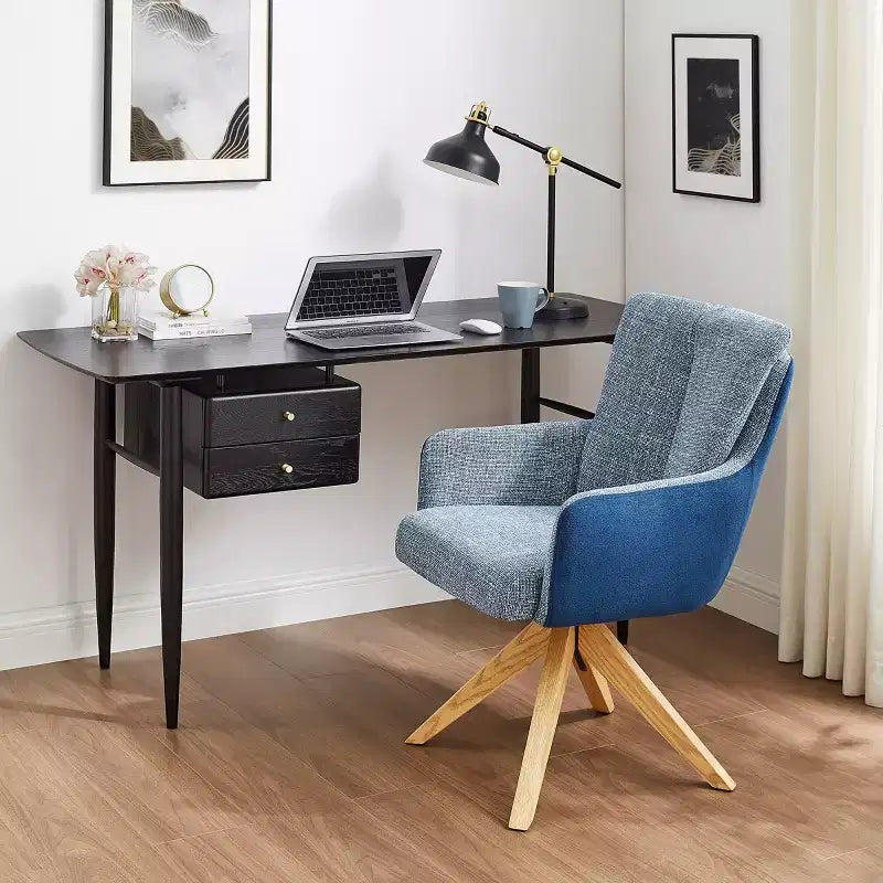 Chaise de bureau pivotante en tissu, multicolore, une place