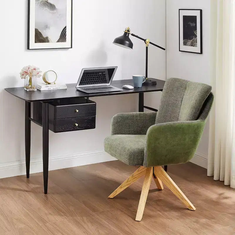 Chaise de bureau pivotante en tissu, multicolore, une place
