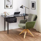 Chaise de bureau pivotante en tissu, multicolore, une place