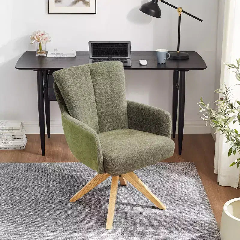 Chaise de bureau pivotante en tissu, multicolore, une place