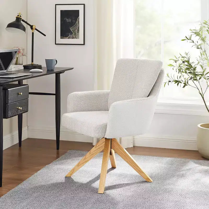 Chaise de bureau pivotante en tissu, multicolore, une place