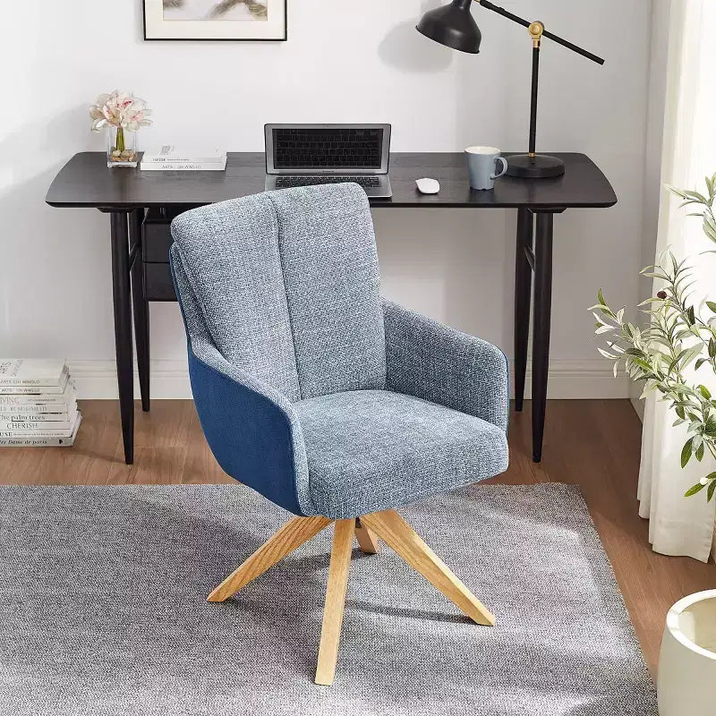 Chaise de bureau pivotante en tissu, multicolore, une place