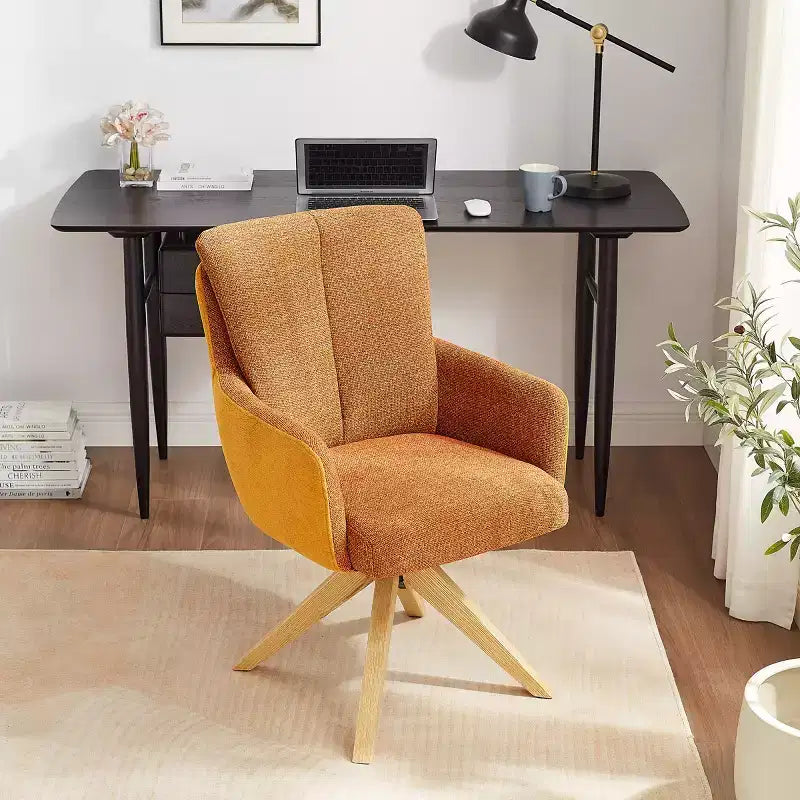 Chaise de bureau pivotante en tissu, multicolore, une place