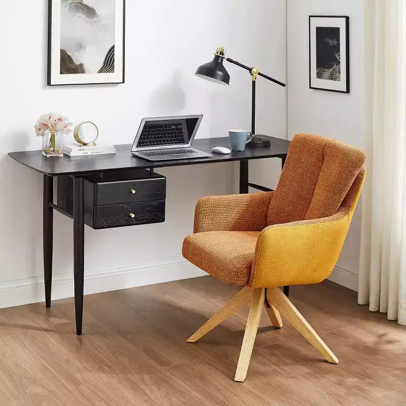 Chaise de bureau pivotante en tissu, multicolore, une place