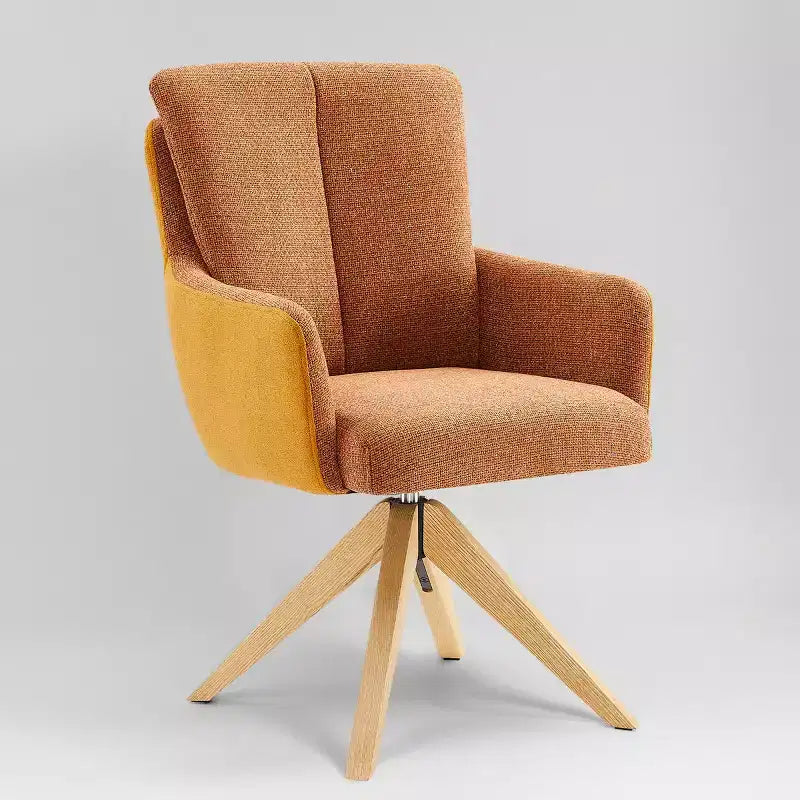 Chaise de bureau pivotante en tissu, multicolore, une place