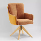 Chaise de bureau pivotante en tissu, multicolore, une place