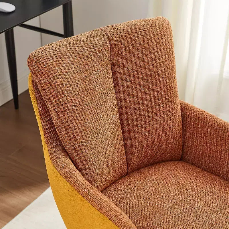 Chaise de bureau pivotante en tissu, multicolore, une place