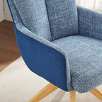 Chaise de bureau pivotante en tissu, multicolore, une place
