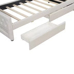 Lit de repos capitonné Twin XL avec lumières LED, Beige / Gris, 1 personne