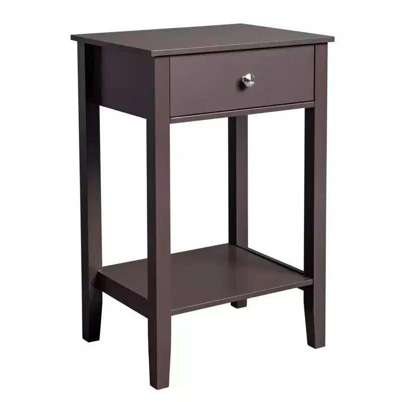 Karl Home 1-Drawer Brown MDF 18.11in. W Nightstands