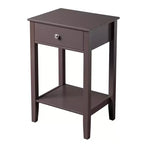 Table de chevet Karl Home 1 tiroir en MDF marron de 46 cm de large