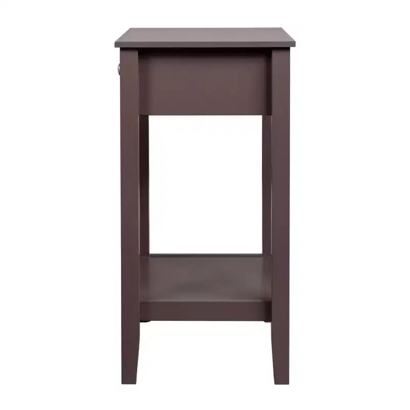 Table de chevet Karl Home 1 tiroir en MDF marron de 46 cm de large