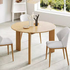 Table à manger ronde en bois massif de 42 po pour salle à manger