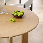 Table à manger ronde en bois massif de 42 po pour salle à manger