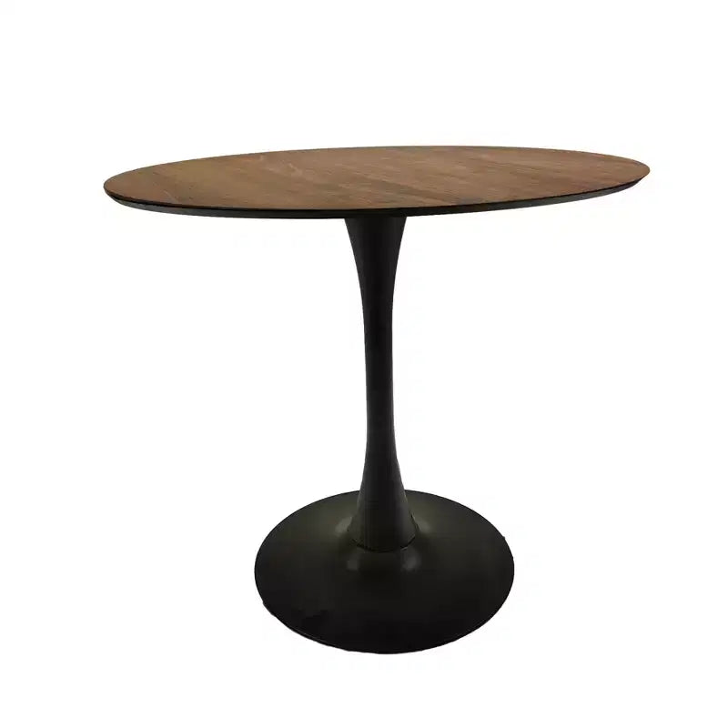Table à manger ronde marron, pied central, 2 à 4 places