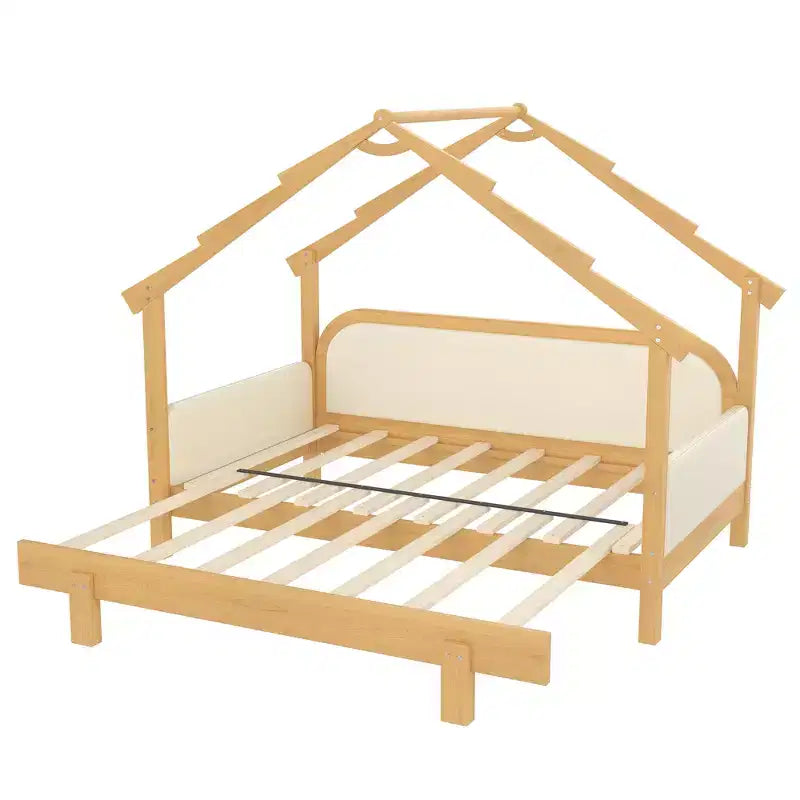 Lit jumeau blanc avec rails rembourrés – Pour enfants et adolescents