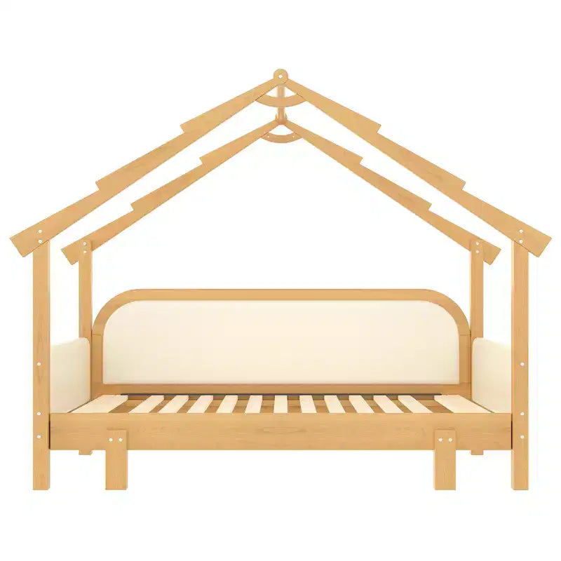 Lit jumeau blanc avec rails rembourrés – Pour enfants et adolescents