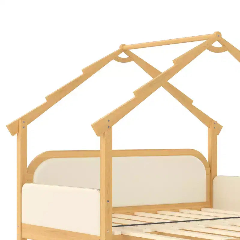 Lit jumeau blanc avec rails rembourrés – Pour enfants et adolescents
