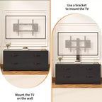 Meuble TV moderne blanc avec 6 tiroirs, hauteur réglable, pour 1 à 2 utilisateurs