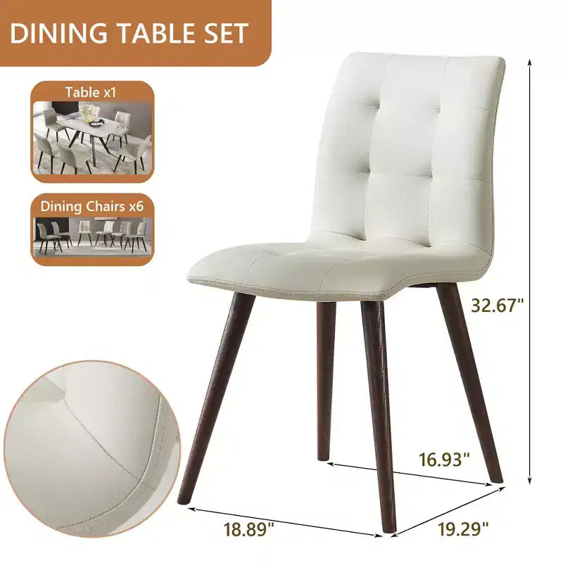 Chaise de salle à manger mi-siècle en similicuir gris, lot de 2