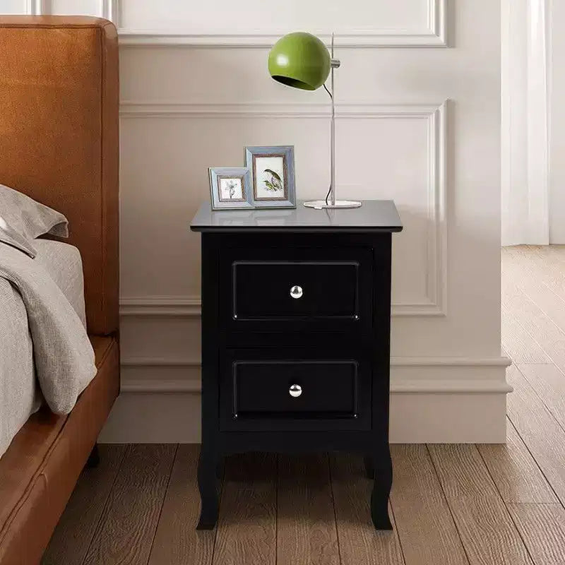 Table de chevet noire 1 pièce, simple