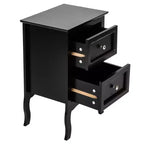 Table de chevet noire 1 pièce, simple