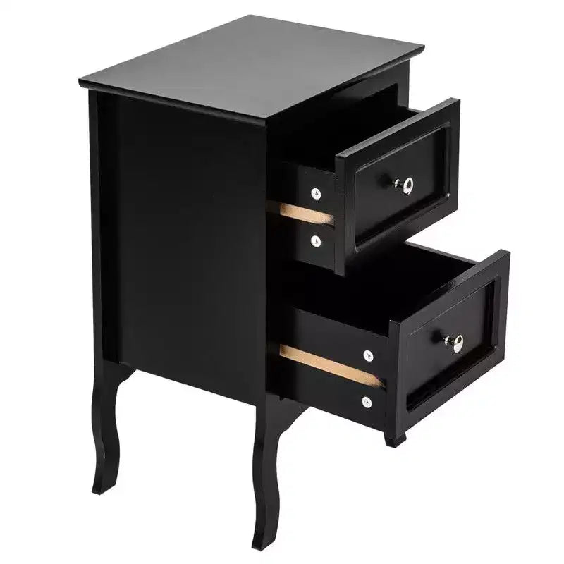 Table de chevet noire 1 pièce, simple