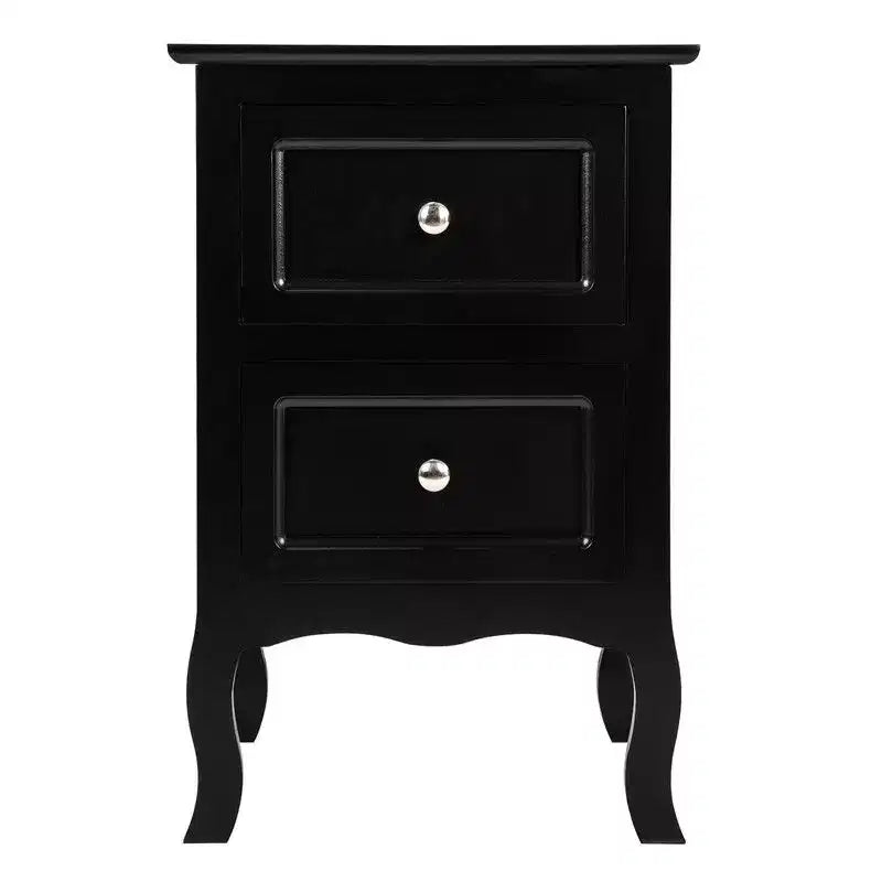Table de chevet noire 1 pièce, simple