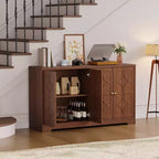 Bahut en bois noir / marron à 4 portes – 1 unité