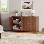 Bahut en bois noir / marron à 4 portes – 1 unité