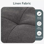 Canapé-lit futon convertible, similicuir, dossier et accoudoirs réglables, 2 places, bleu/marron/gris/noir/blanc