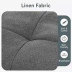 Canapé-lit futon convertible, similicuir, dossier et accoudoirs réglables, 2 places, bleu/marron/gris/noir/blanc